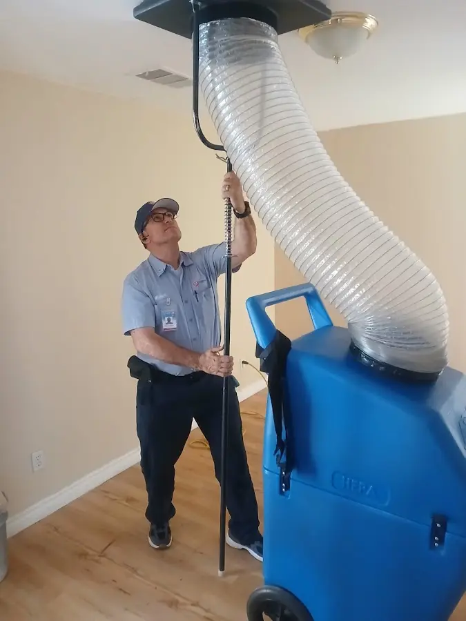 Mini Split Installation technician using HEPA equipment in Piscataway